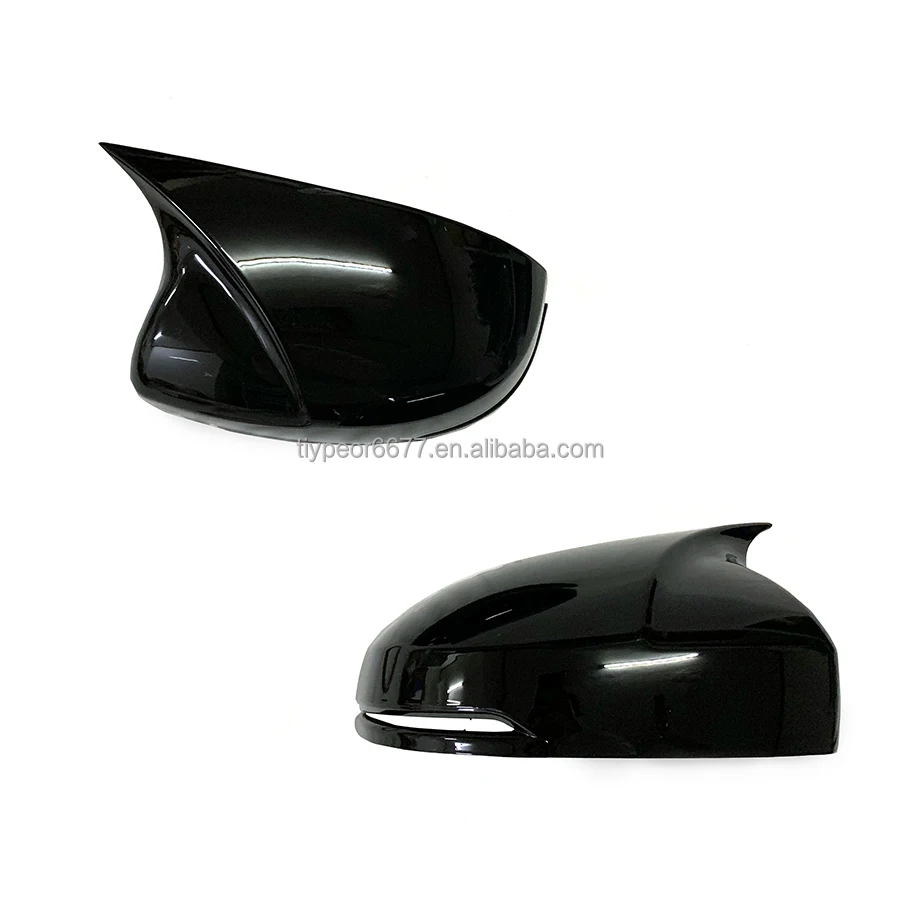 product wing mirror cap covers with light gap for honda fit 2014   2018  glossy black one pair exterior accessories body kits-4