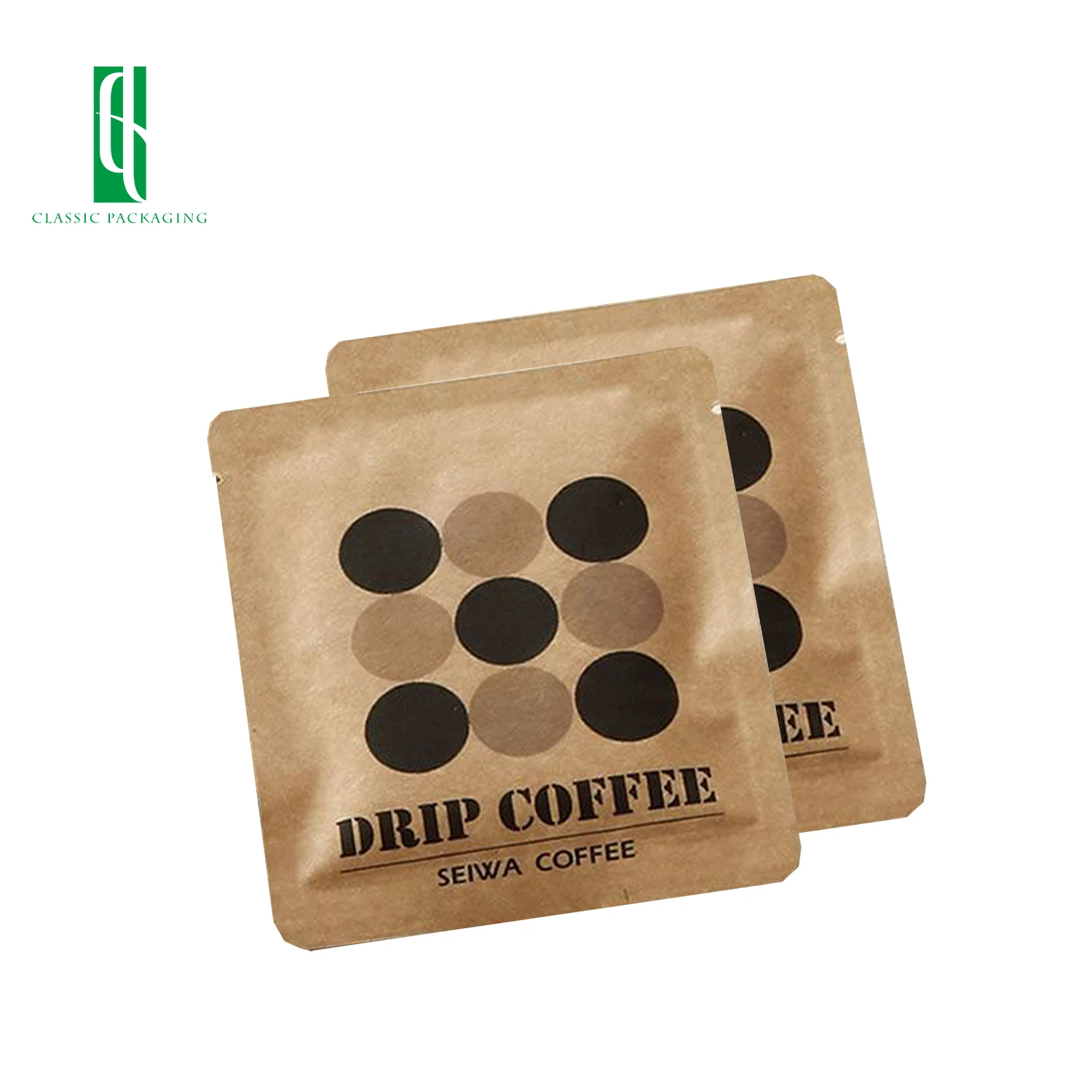 High quality food grade smell proof coffee drip bag filter packaging with tear notch