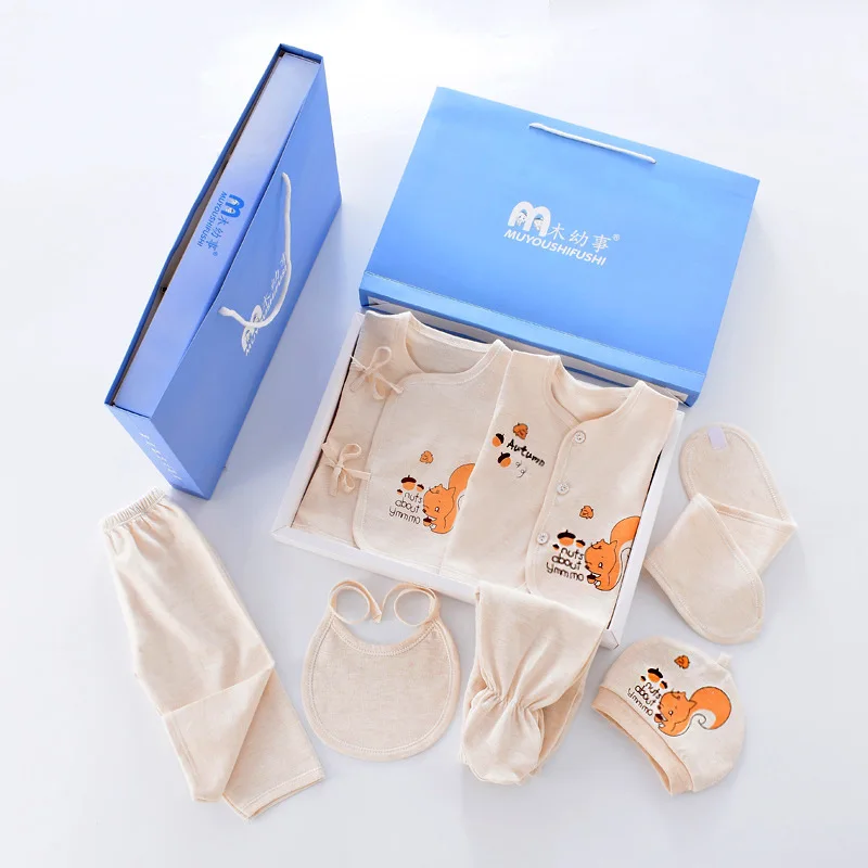 Newborn popular gift box spring and autumn suit baby clothes supplies newborn baby full moon meet gift baby summer