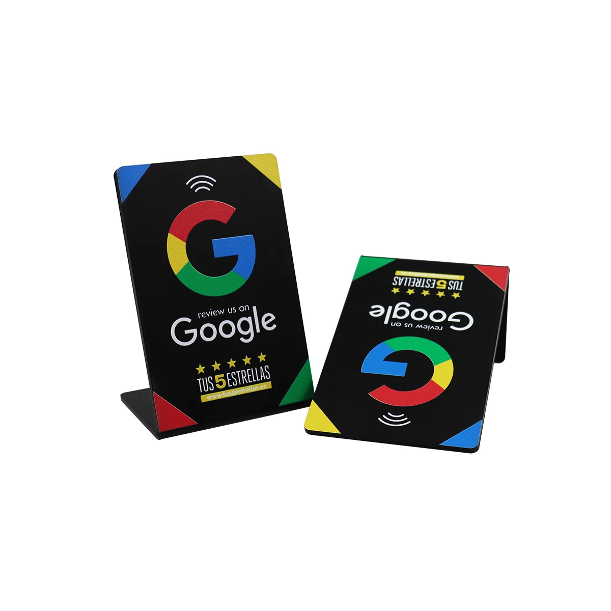 NFC Table Display QR Code Scanning Spot Wholesale Google Review Menu RFID NFC Stand Tabletop Menu Display Stand