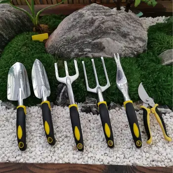 Magnesium Aluminum Alloy Gardening Tools Six Piece Set Raising Flowers and Planting Vegetables Gardening Tools Set