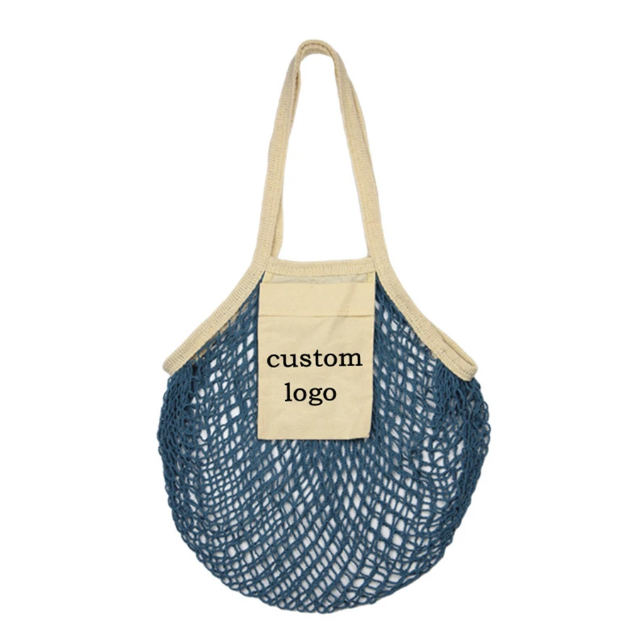 Bolsas de malla de algodón reutilizables, bolsa de mercado para embalaje de  frutas y verduras, bolsa de red para compras con monedero, bolsa de tela
