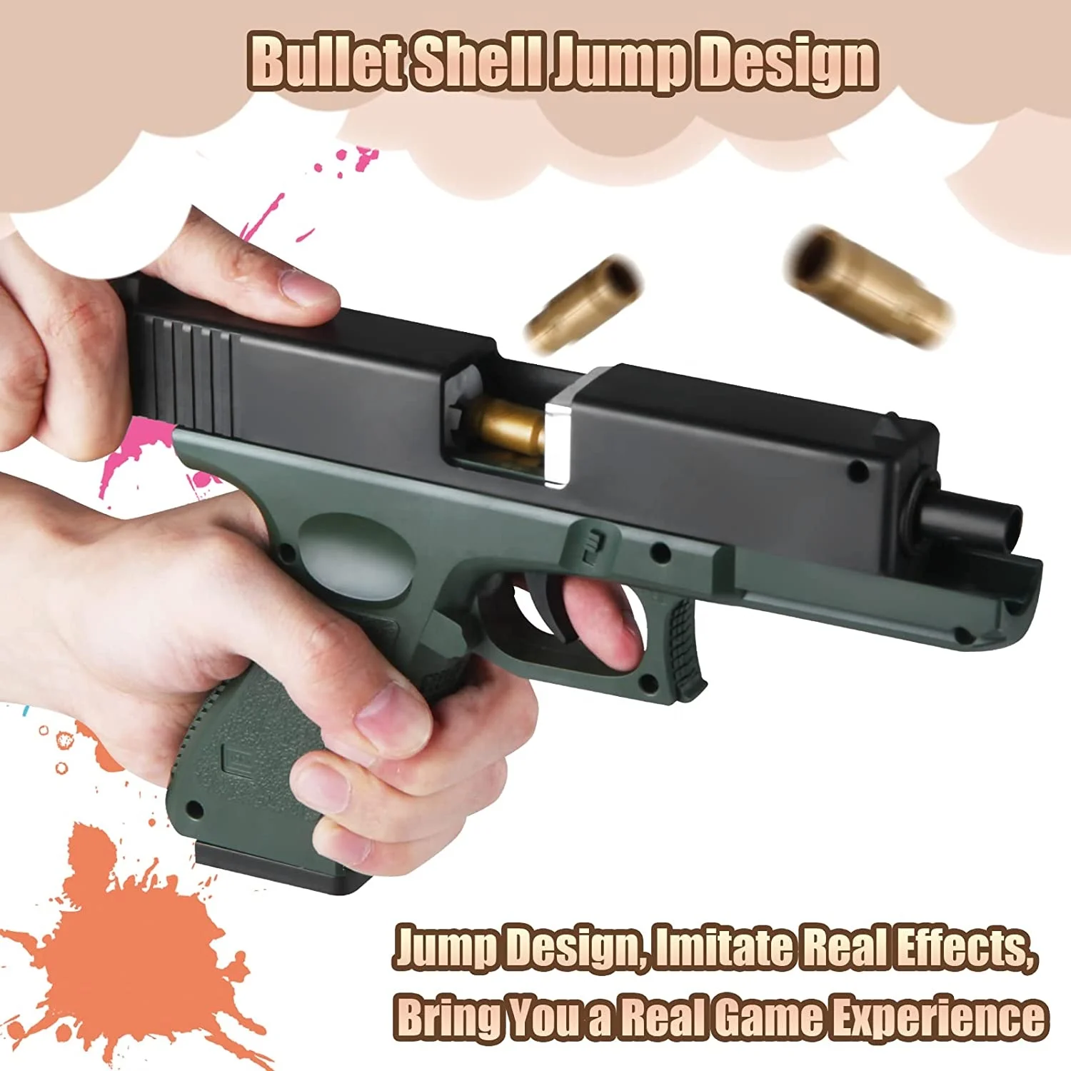 Shooting Game Toy Guns For Adults Kids Soft Bullet Blaster Gun Pistol ...