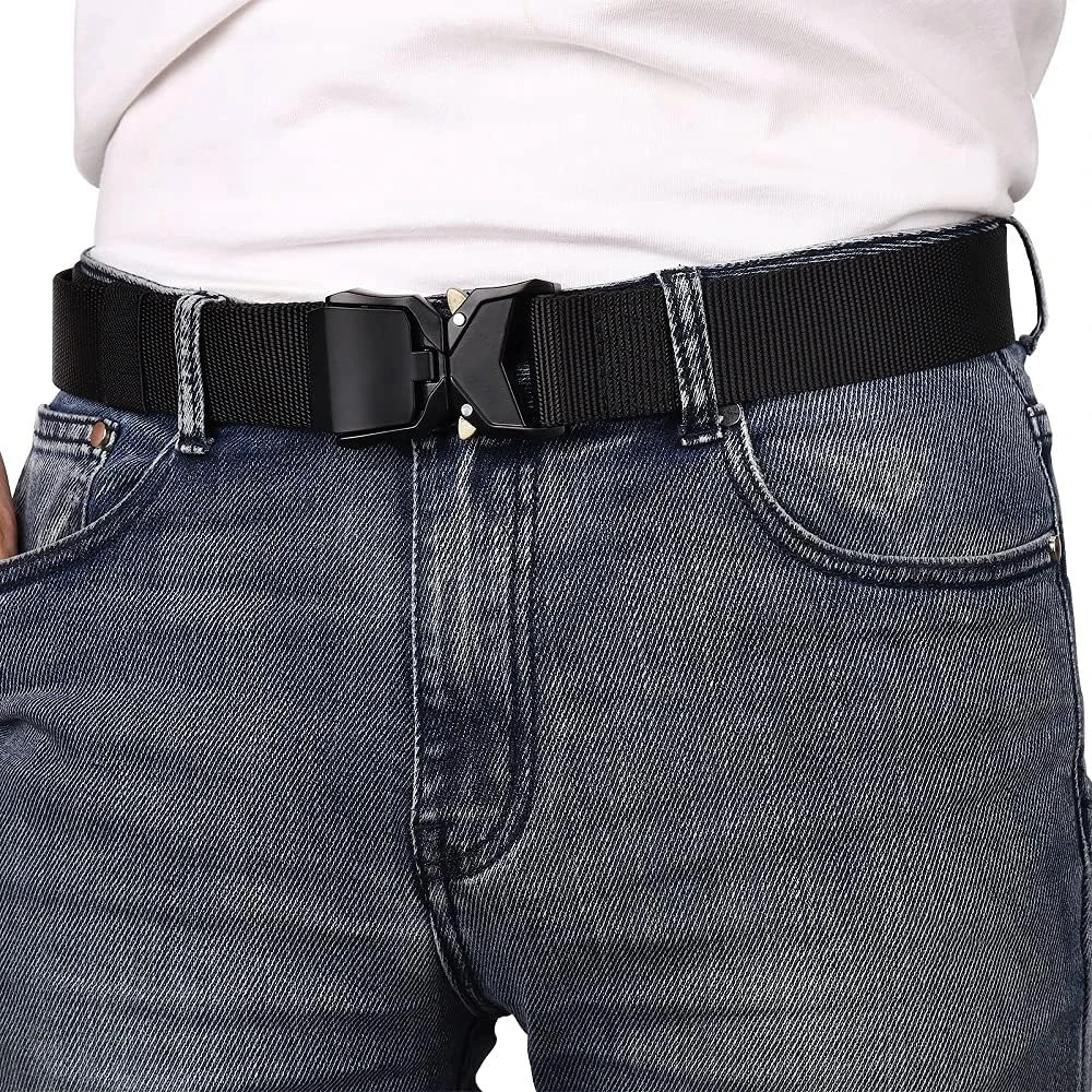 Wholesale Wear-resistant Tactical Belt Casual Men's Nylon Web Work Heavy Duty Quick Release Buckle Work Belt