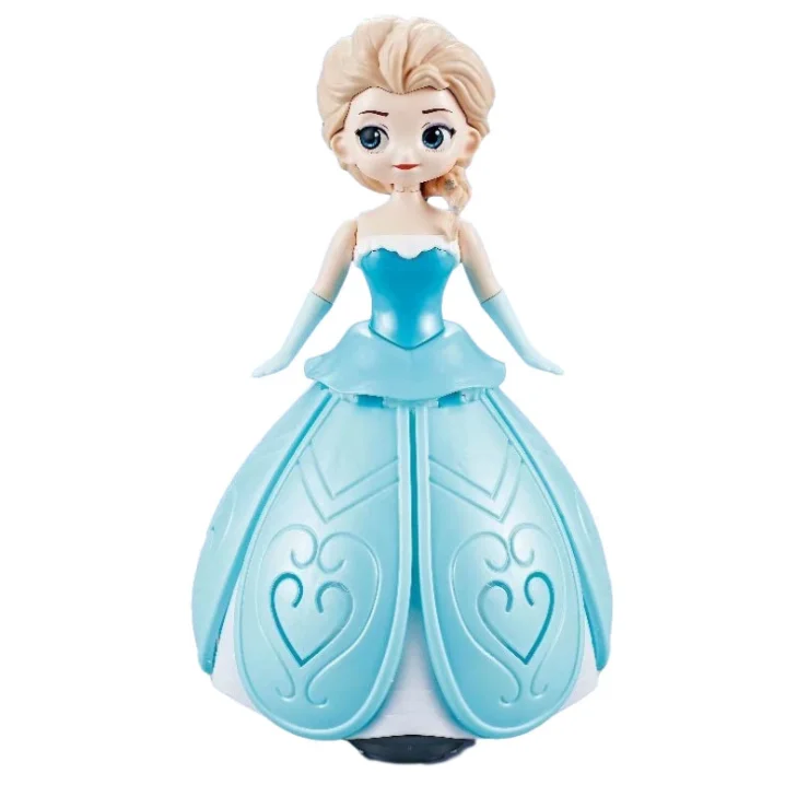 Вращающаяся Танцующая принцесса, игрушки для девочек, Электрическая универсальная 360 Вращающаяся Музыкальная кукла с подсветкой, вращающаяся кукла