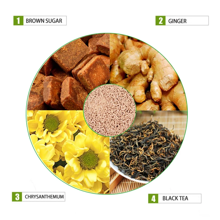 
Powder Instant Sachet Black Crystal Slimming Milk Turmeric Ginger Tea 