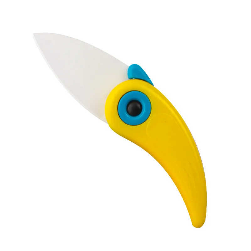 Professional Kitchen sharp Folding Ceramic Knife in Parrot Shape