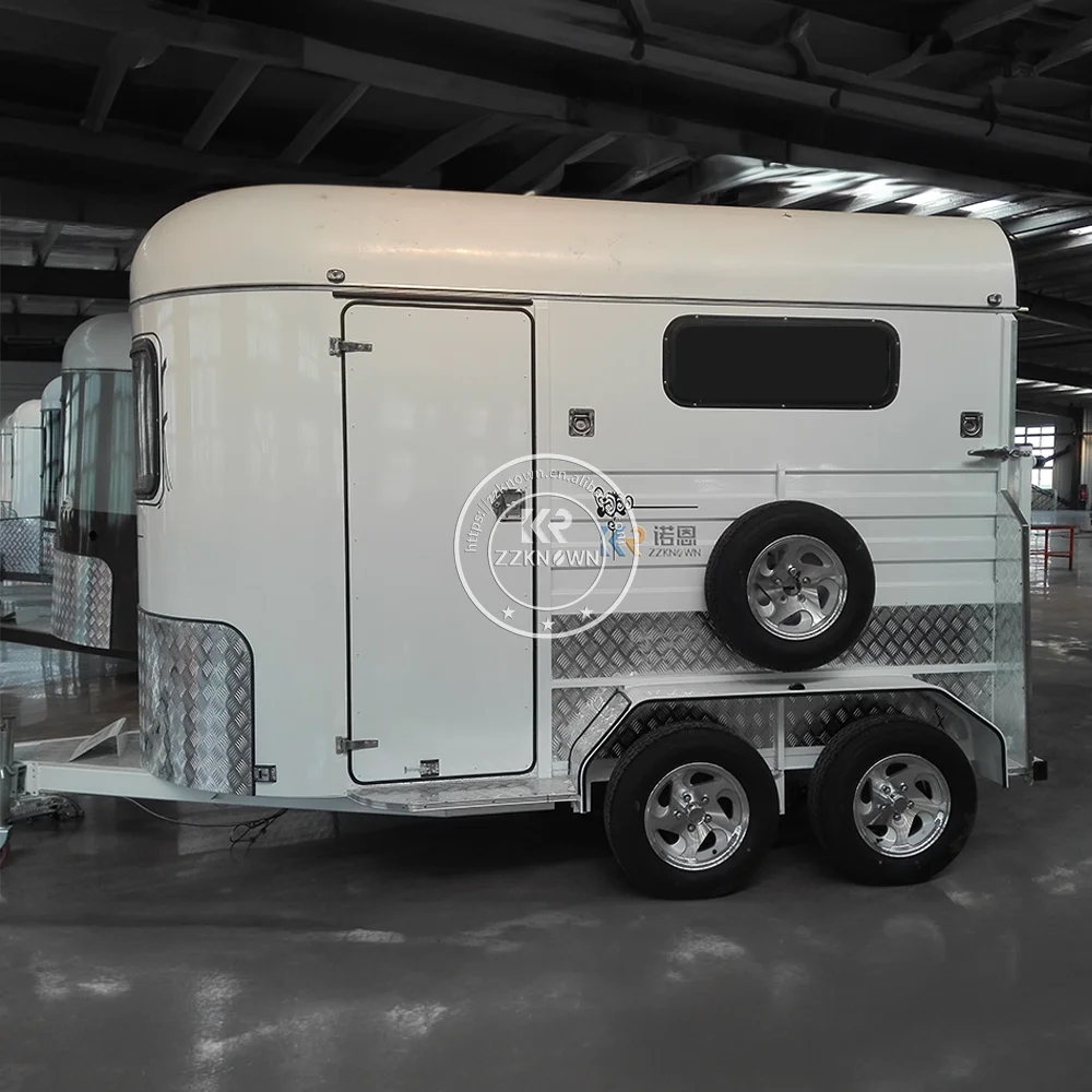 Galvanized Two Horse Straight Load Deluxe Horse Trailer