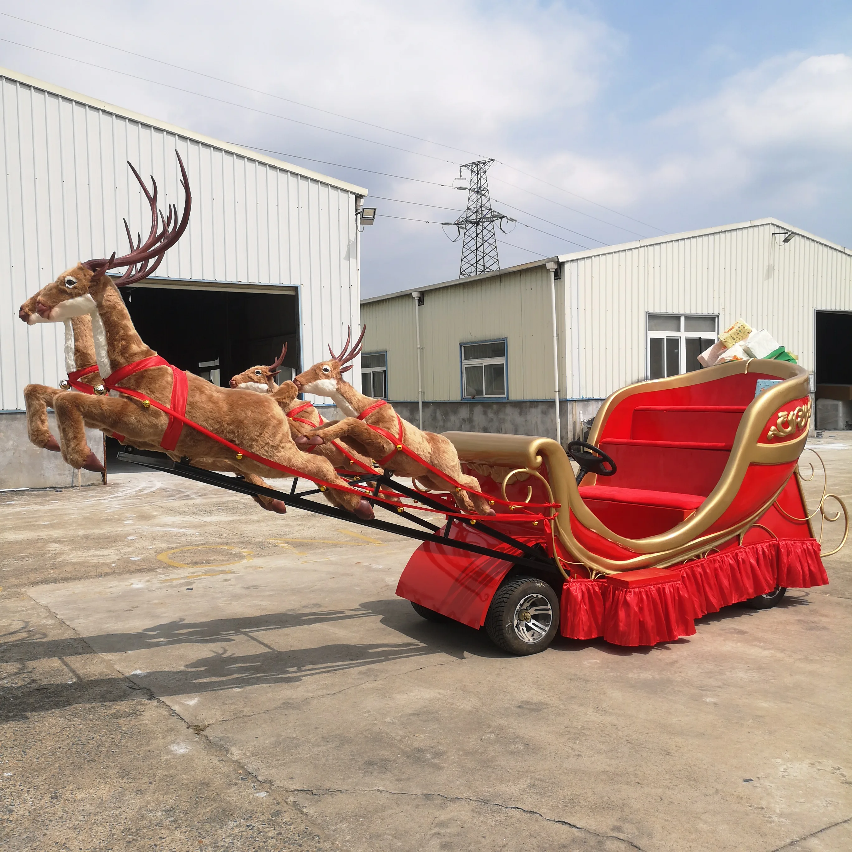 Tappetino Albero Natale Awtlife | Diametro 76,2 Cm | In Iuta Con Babbo Natale E Renne - Foto 2