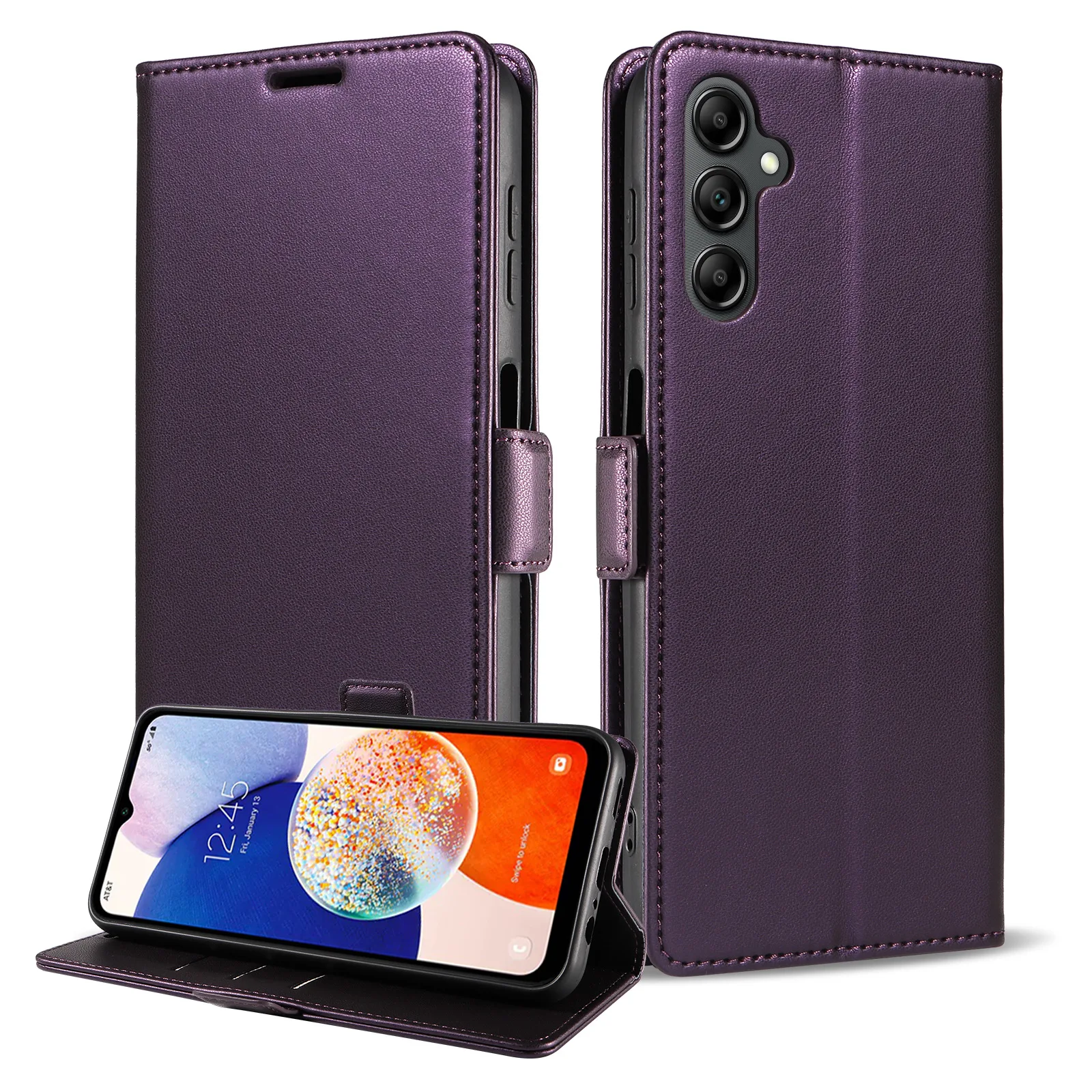 Pu Leather Anti Drop Phone Case With Card Wallet Protective Cover For Redmi 13c Note 10 11 12