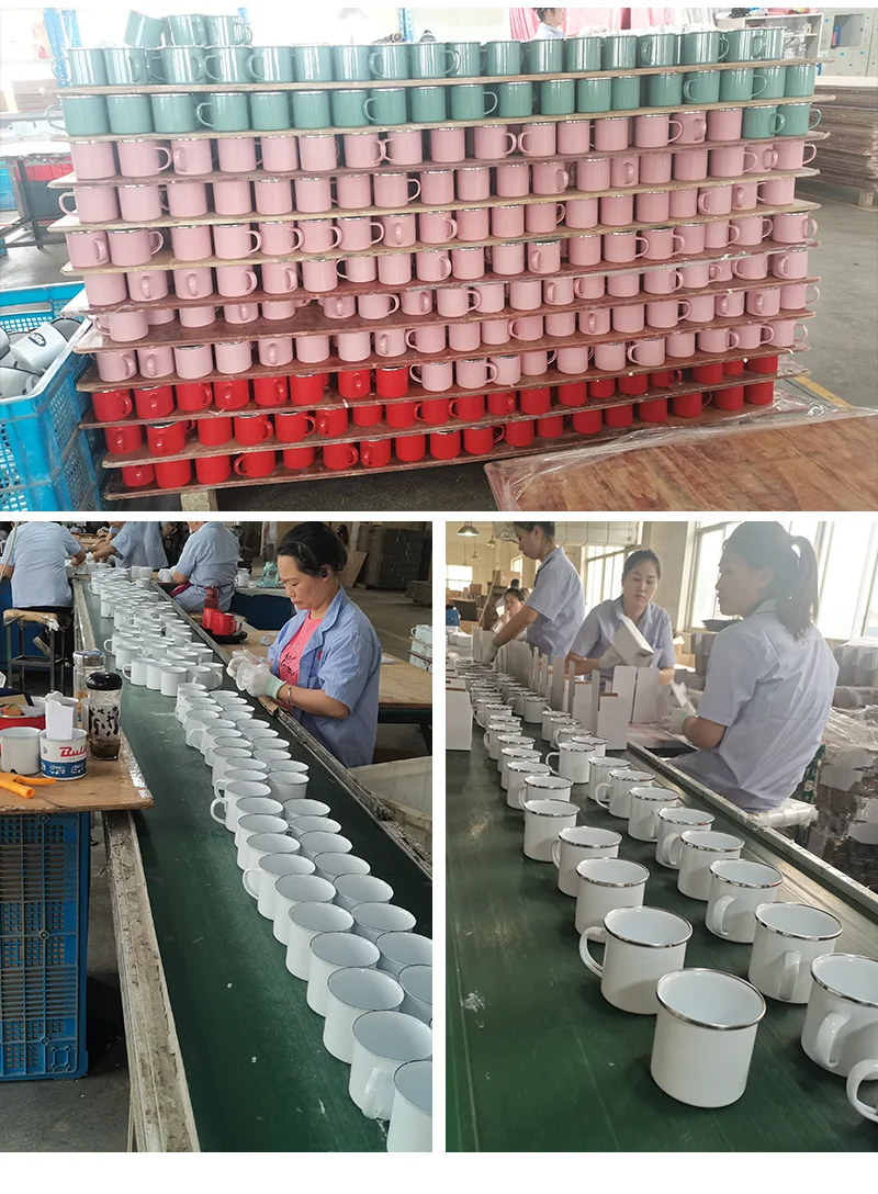 Pydlife Personalized Camping Mug No Minimum Enamel Custom Logo Travel Christmas Sublimation Mug