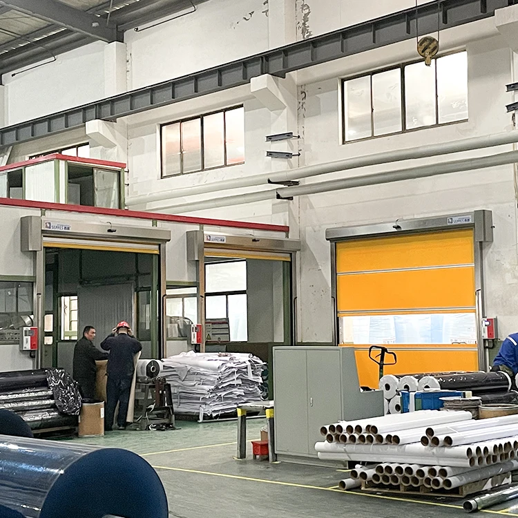 Industrial High Speed Roller Shutter Doors Stainless Steel Frame Pvc Fast Door