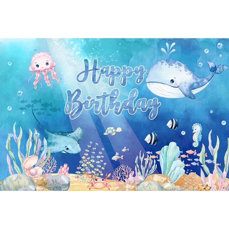 Toile De Fond Anniversaire Miniforce - 7 X 5 Pieds Vinyle - Décoration Fête Enfant Bleue Multicolore