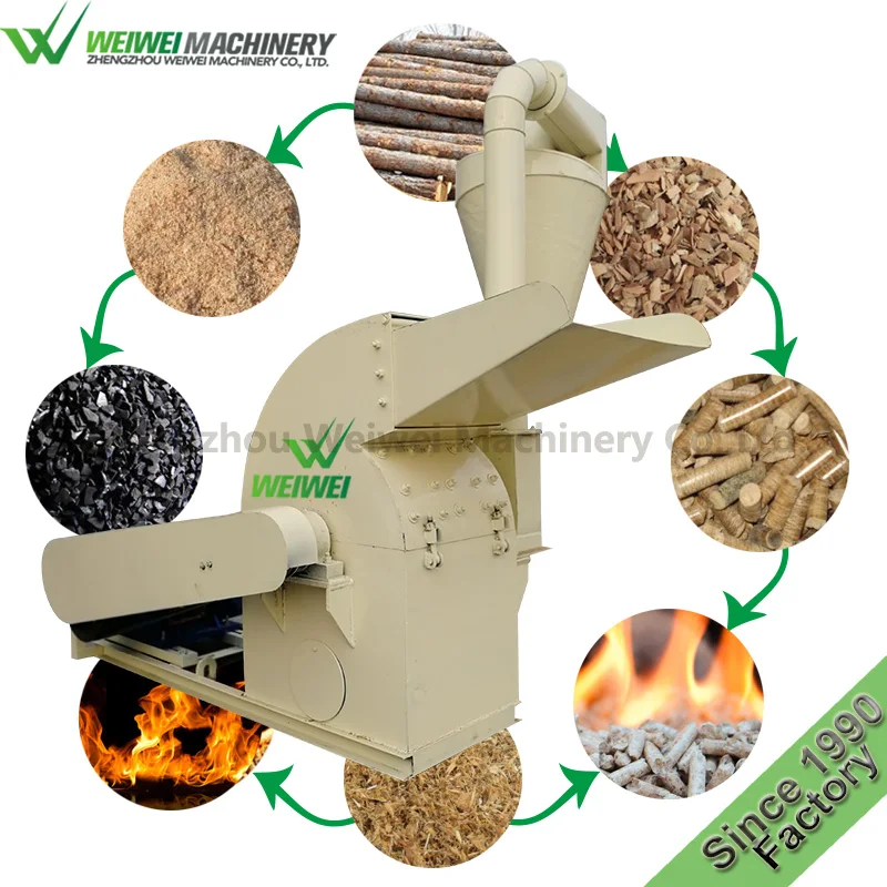 Weiwei waste biomass wood sawdustmachine agricultural waste mill wood chipper grinder