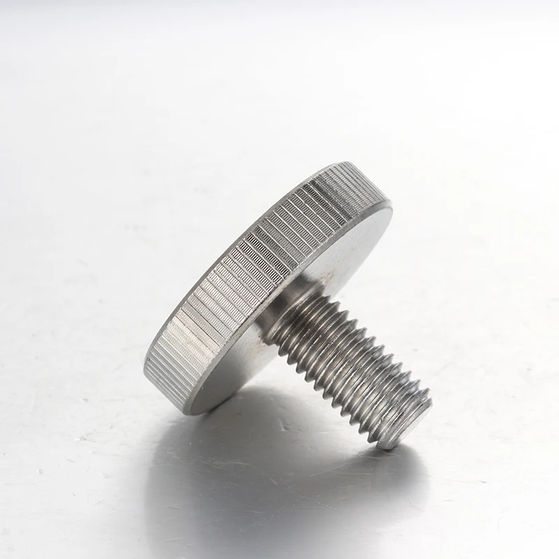 product exclusive offer 304 stainless steel flat head knurled hand screw large flat head knurled screw mirror screw-62