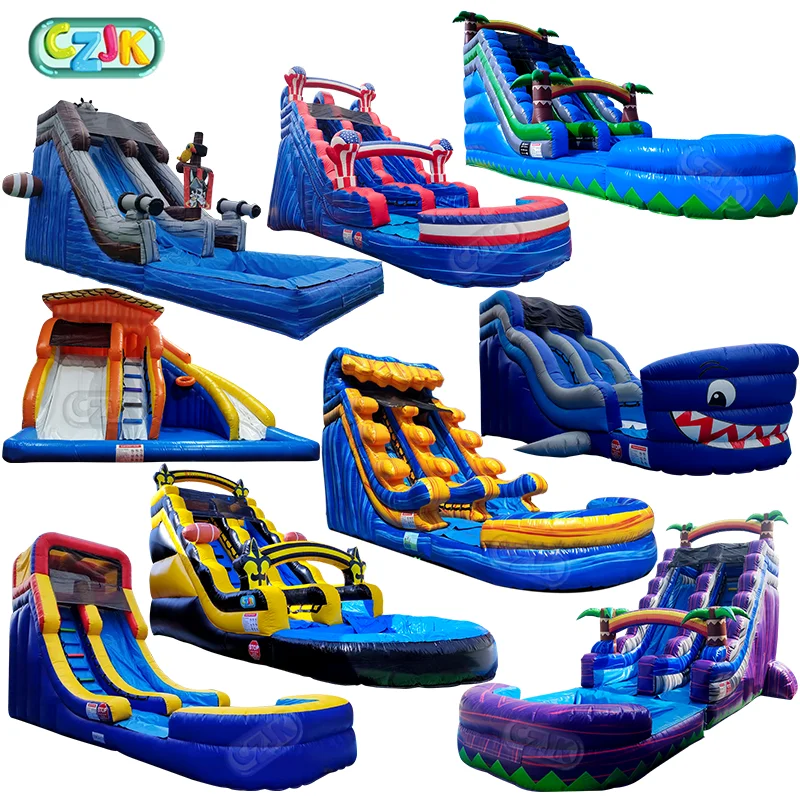 Waterslide Pool Commercial Inflatable Water Slide for Kid Big Cheap Bounce House Jumper Bouncy Jump Castle Bouncer Adult Large