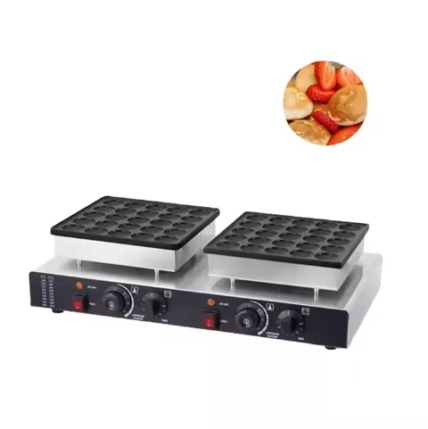 Commercial Upgrade 50 Holes Commercial Hamburger Bread One-Stick Stainless Steel Grill Pancake Maker Waffle Maker manufacture