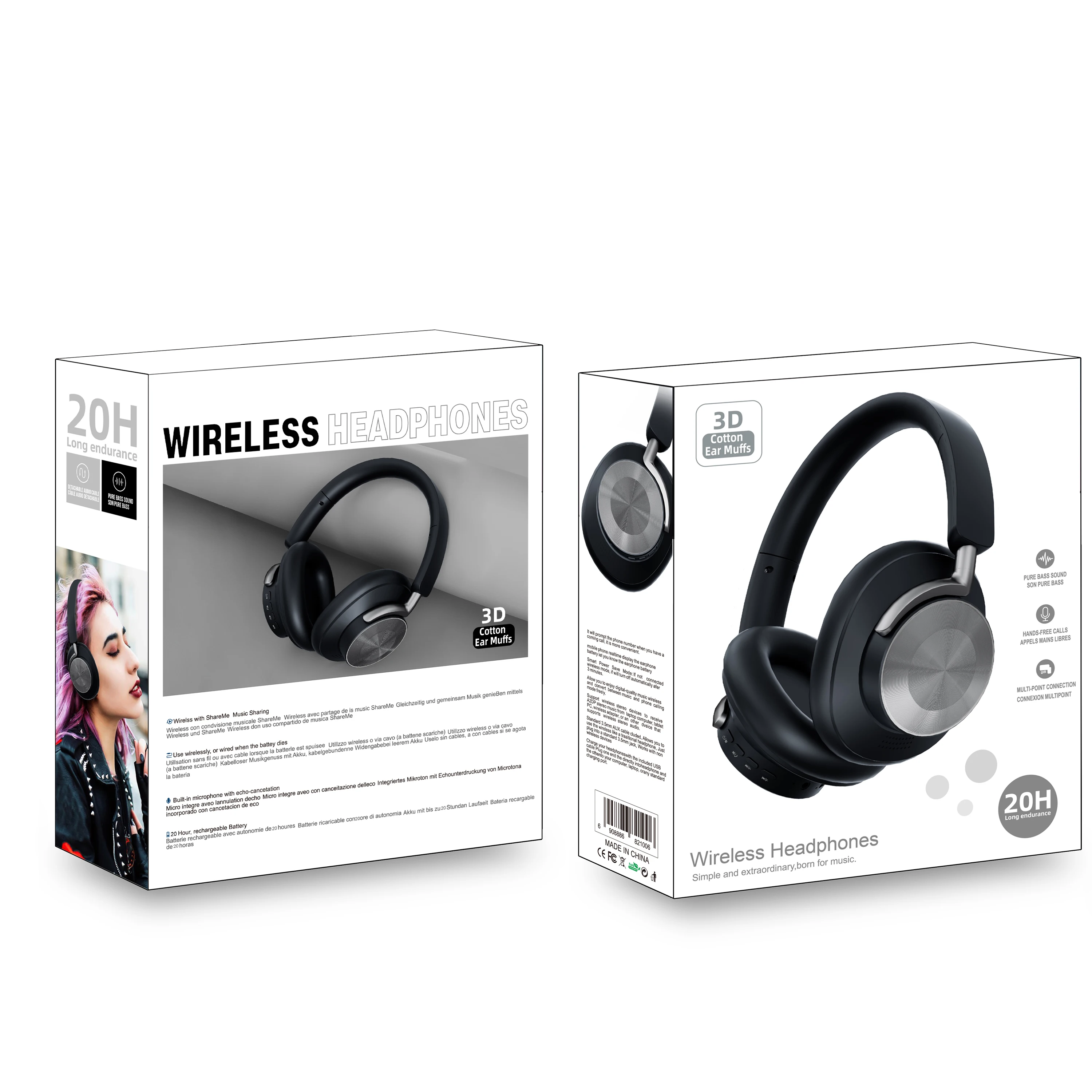 Jackkay H95 Bass Stereo Wireless Headphones Wholesale