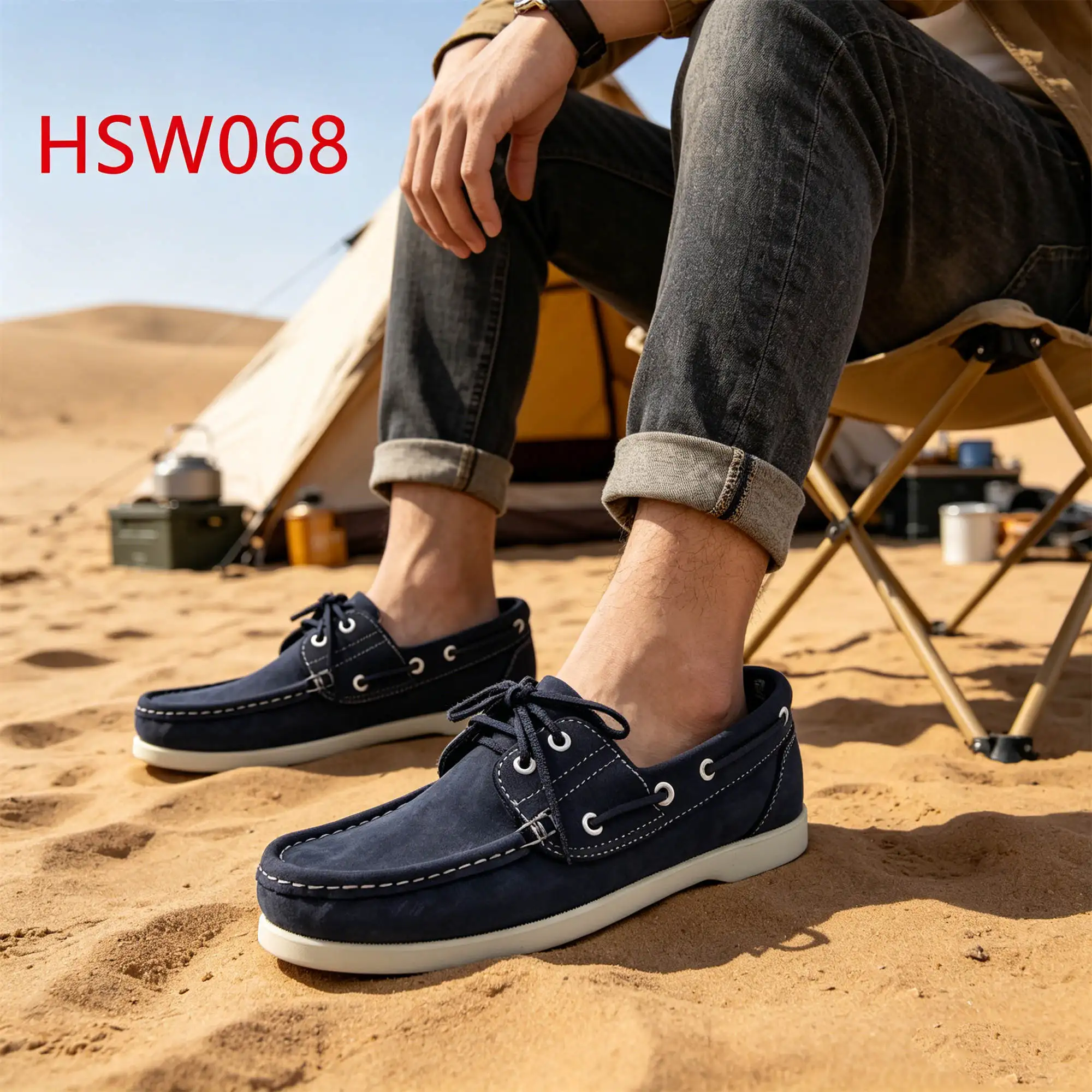 LLJ, Top Grade Leather Manual Stitching Peas Shoes Anti-slip Flat Casual Boat Shoes for Spain HSW068