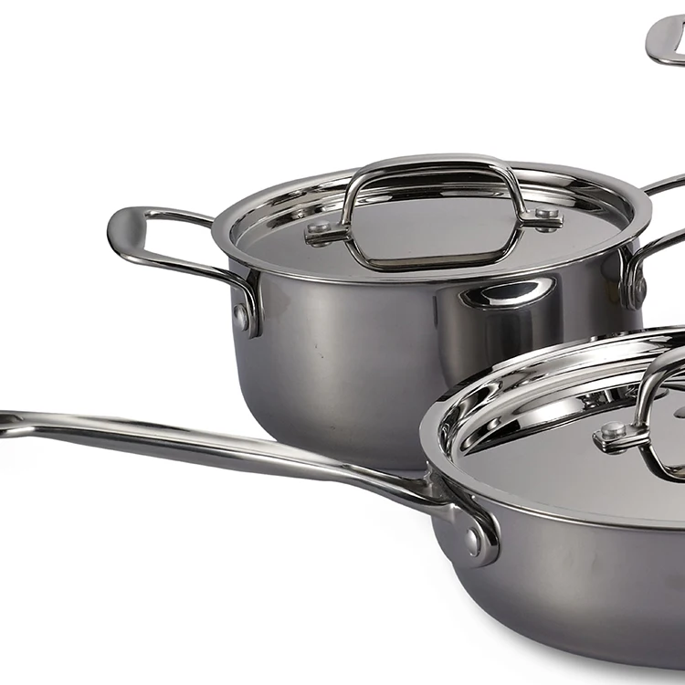 MAITRE CHEF Stainless Steel 18-10 Stockpot & Fry Pan 10 Inch