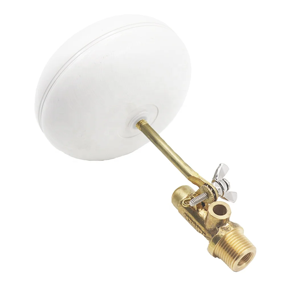 Adjustable Brass Float Valve Male  Thread with Level Regulation and PVC Ball