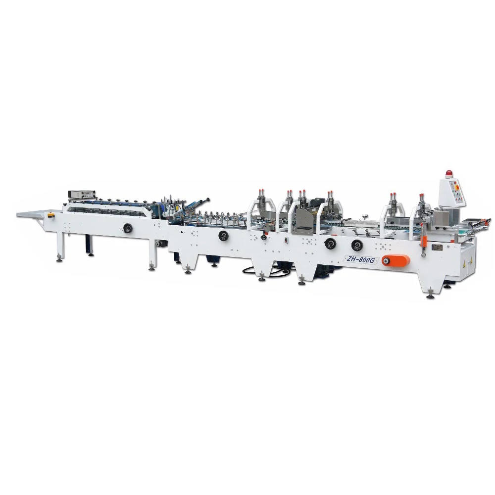 Crash-Lock Bottom Box Automatic Folder Gluer Machine PRINTYOUNG Brand Paper Packaging Electric 220V Zhejiang Origin