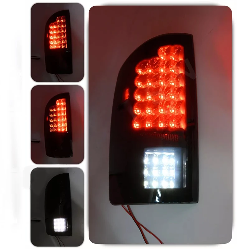 Feu Arrière Droit LED Pour RAM 1500/2500/3500 (2013-2018) - Rouge Fumé - Chrome - Neuf Avec Garantie