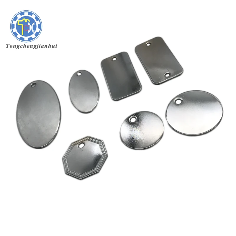 Custom Made Polished Stainless Steel Stamping Blank Metal Key ID Tag ...