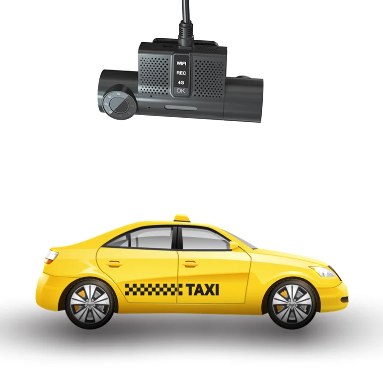 Mini Dual Lens 4G Dashcam with GPS Tracking for Taxi Truck