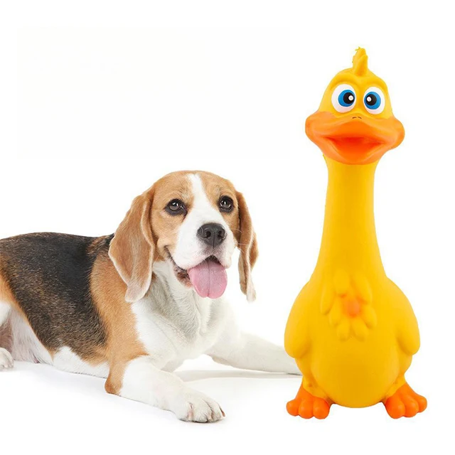 Amaz Hot Selling Top Sale Classic Duck Shape Squeaky Pet Latex Toys Pet Dog Chew Toys