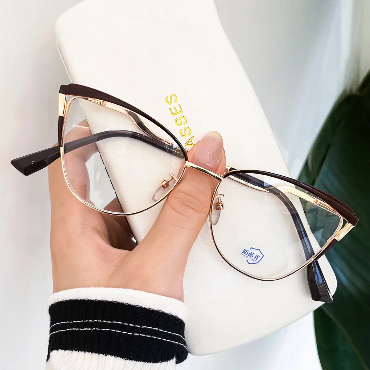 2024 New Fashion Women Anti Blue Light Glasses Frame Computer Glasses ...