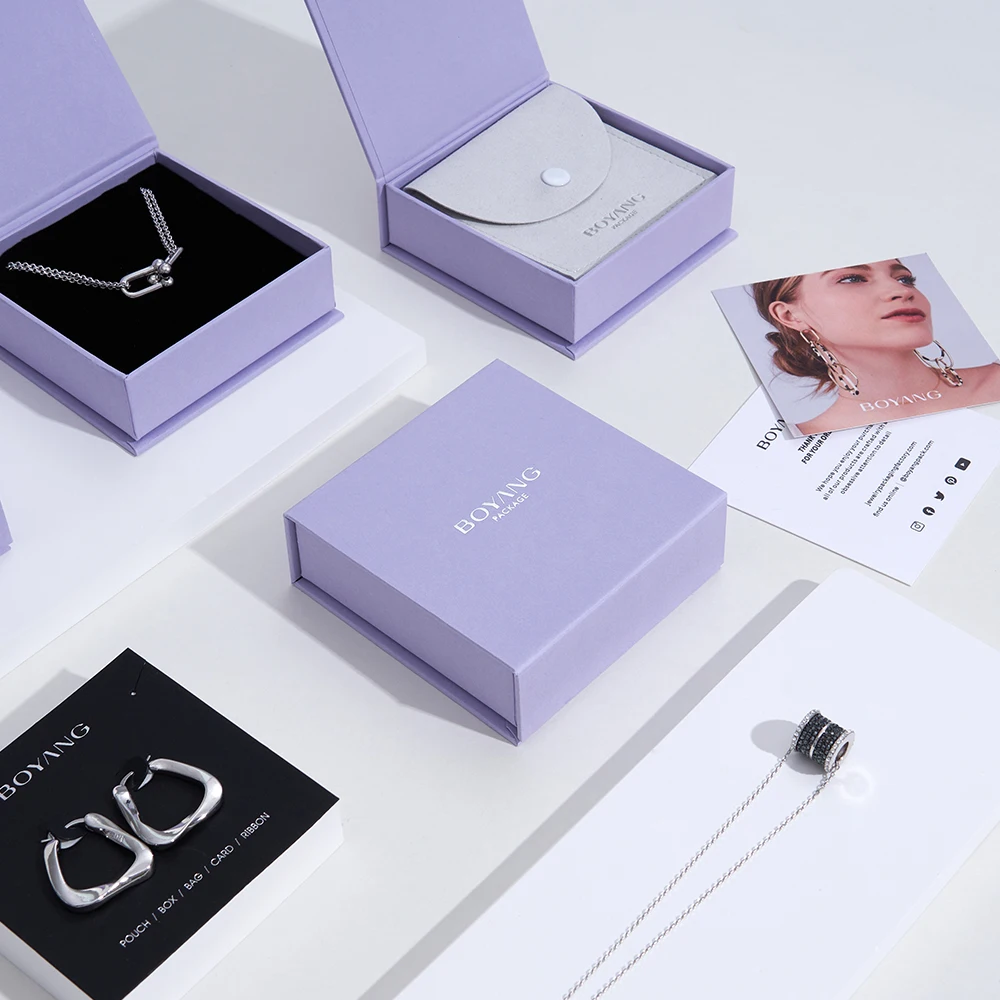 Boyang Custom Made Book Style Magnetic Closure Jewelry Set Box ...
