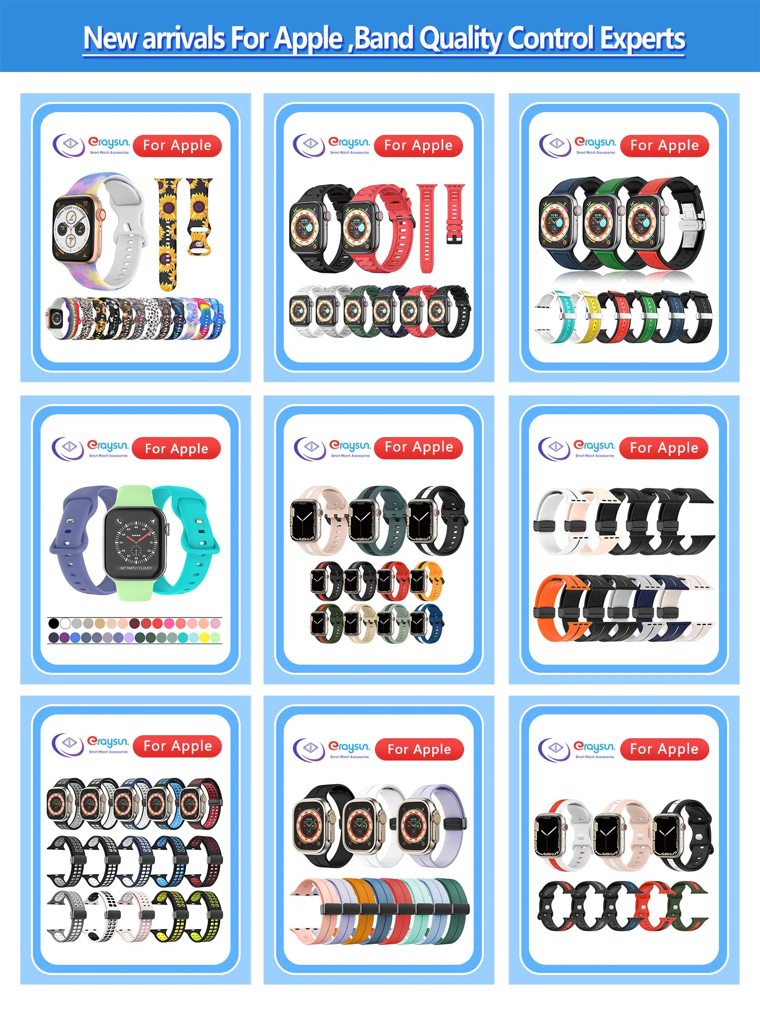 Sport For Apple Watch Strap Smart Buckle Silicone Band 44/45/42/40/41