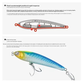For Nobby Stainless Steel Submerged Mino Luya Fake Bait 109g for Saltwater Fish Boat Fishing Long Throw – Lure – view 4