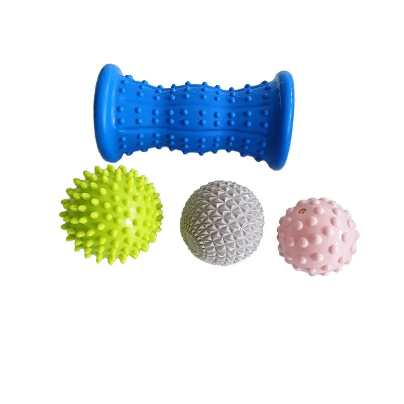 Hot Made in China Set Double Spiky Massage Ball and Foot Massage Roller Set
