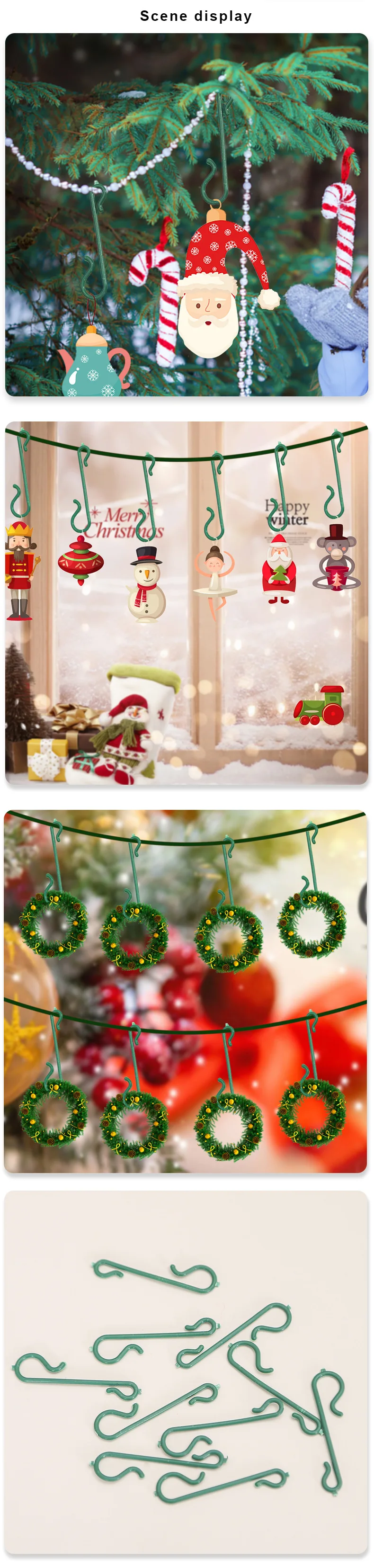 Small Christmas novelty hooks plastic novelty hooks buckle S note novelty hooks Christmas daily necessities pendant tool factory