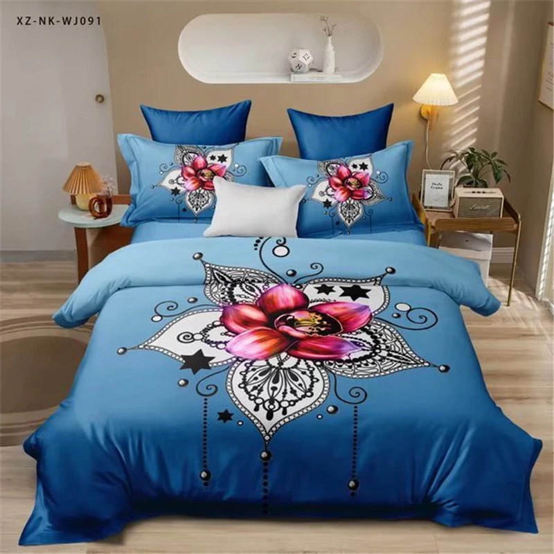 3d Flower Printed Floral bts Design Printing Comforter Cover Bedding Sheet