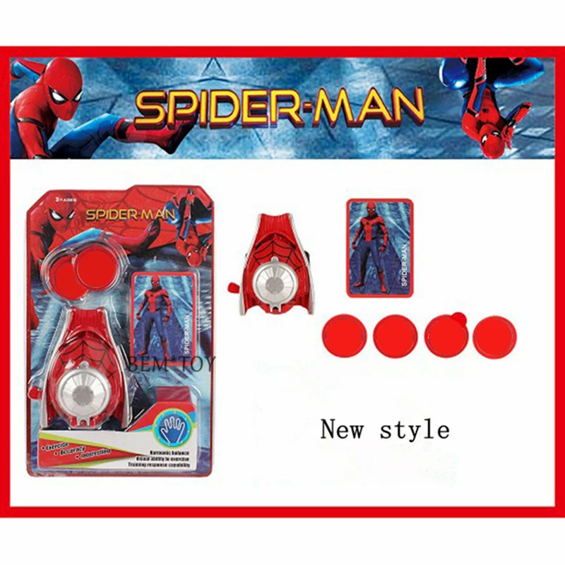 New Spider Man Toys Plastic Cosplay wall attachable sucker launch costume spiderman toys