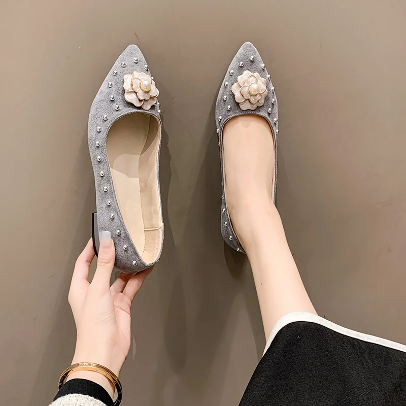2023 Flat Shoes Women Pointed Toe Flats Slip On Ladies Loafers Women