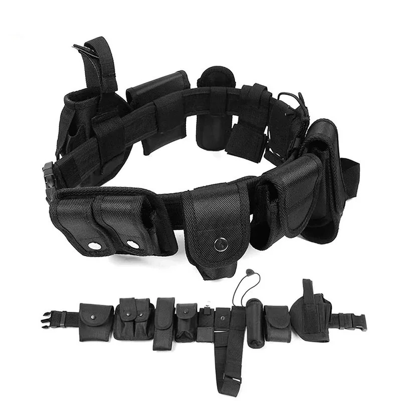 Sport Enthusiasts Modular Equipment Security Utility Tactical Belt with Components Pouches Bags Holster for Security Hunting