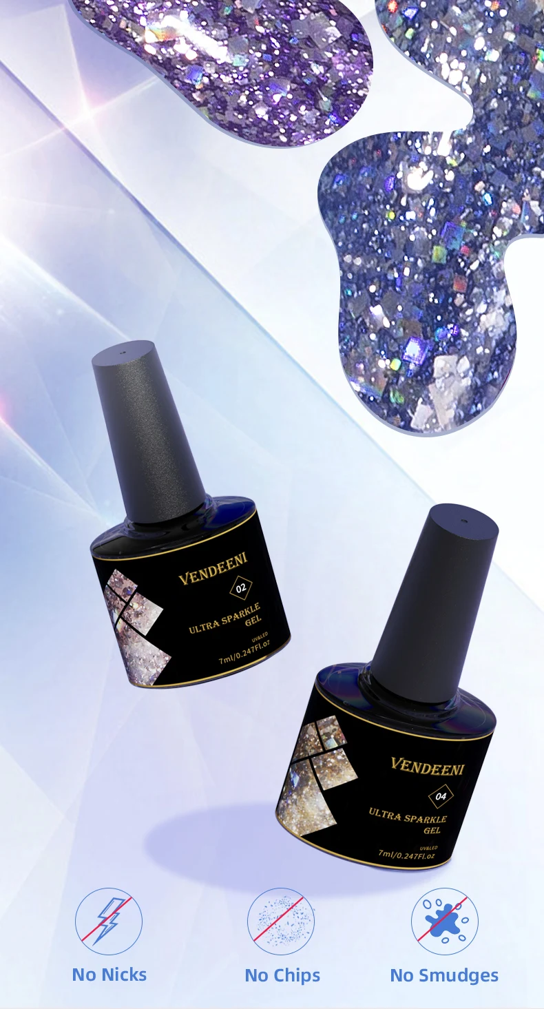 Vendeeni Brand New 24 Color Glitter Gel Polish Kit 7ml Most Popular