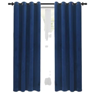High Quality Luxury Dutch Velvet Blackout Curtain 100% Polyester Velvet Fabric Curtain Bedroom for Living Room