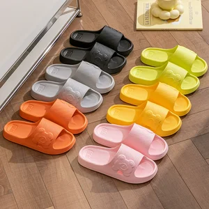 Couple's Summer EVA Waterproof for Slippers Comfortable Soft Open-Toe Anti-Slip Design Stylish Candy Color Cushioning for Home