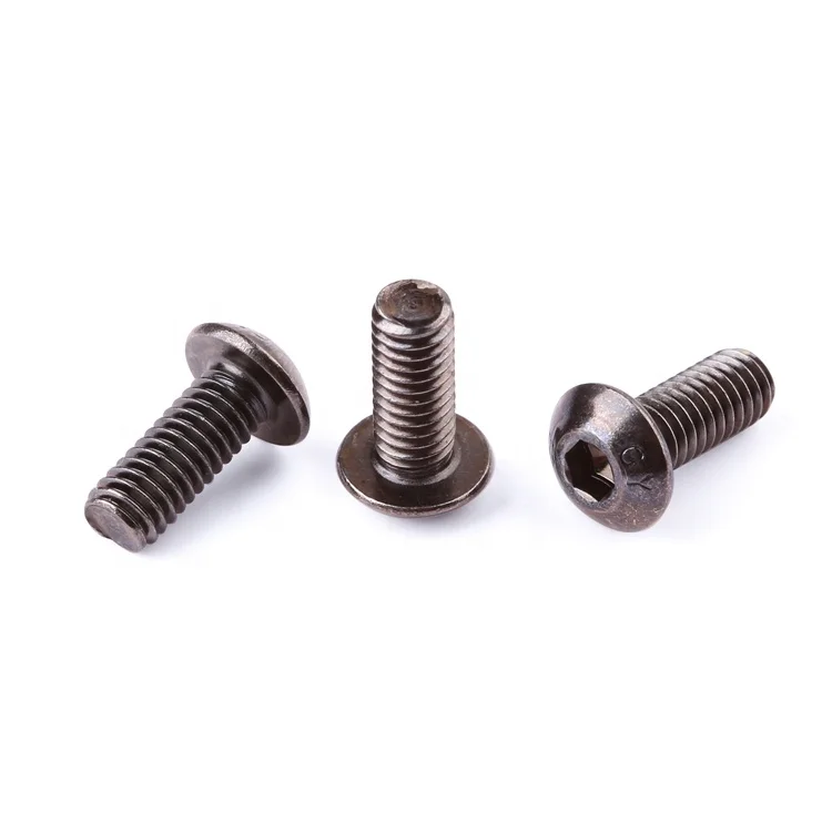 Class 12.9 high strength DIN7380 ISO7380 hexagon socket screws round head pan head screws half round cup screws