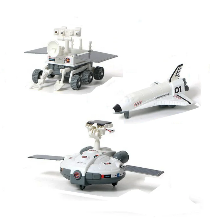 Низкий минимальный объем заказа mini 3 в 1 DIY образования стволовых науки в собранном виде солнечной энергии наборы космический корабль станция робот для малыша