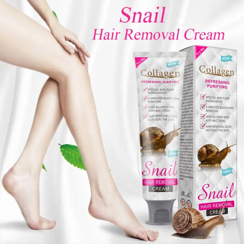 Effective Hair Remover Cream Lotions Gentle Epilation Organic Snail Collagen Hair Remover Cream