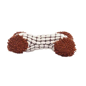Hot Sell Pet Chew Toy Plush Bone Shape Pet Play Grinding Dog Chew Toy
