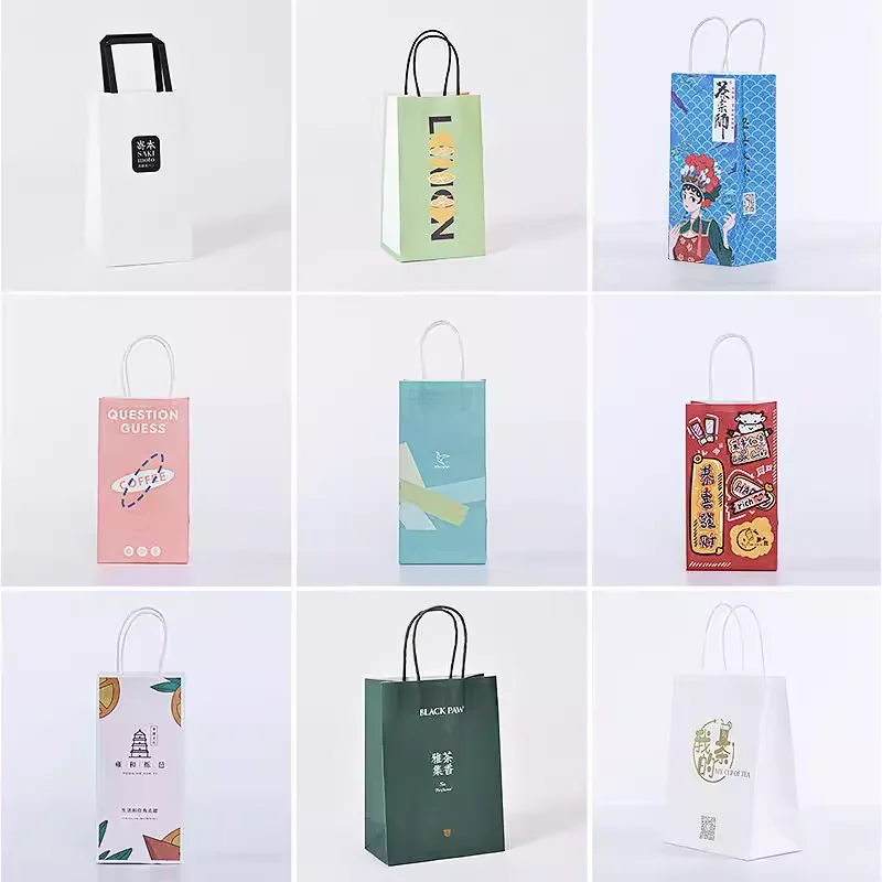 Customized folding paper bags for high-end shoe and hat gifts that can be printed with any hot stamping pattern gift packaging