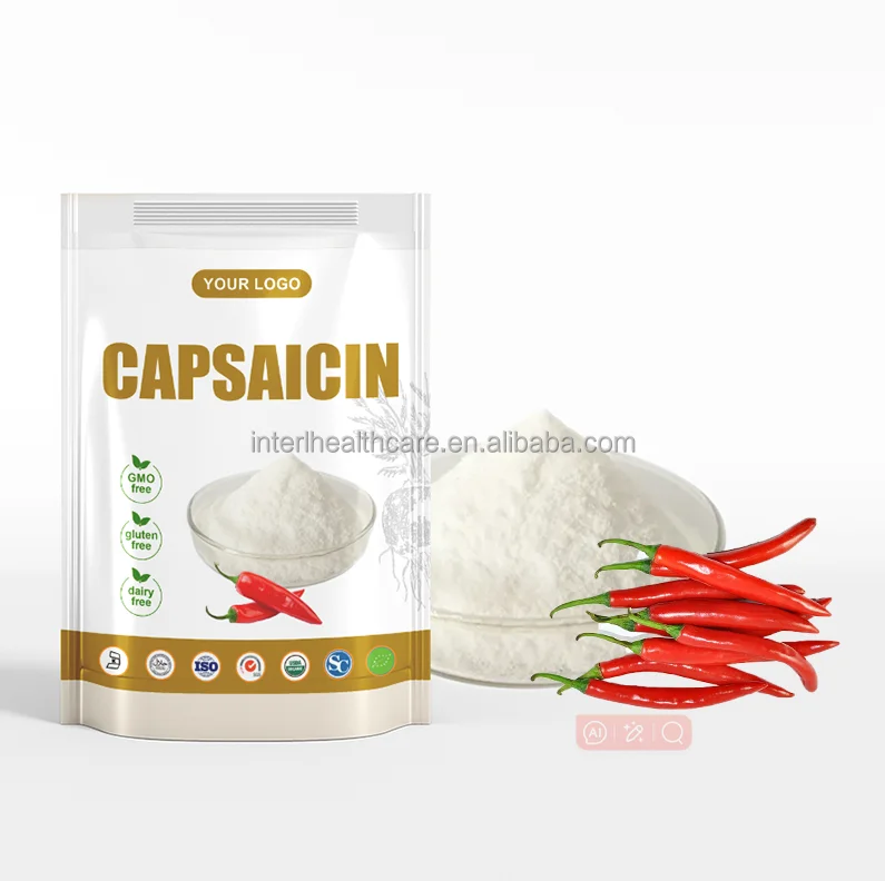 Ausreson Food Grade Capsaicin Additive Cayenne Pepper Extract Powder Price 99% Water Soluble Pure Capsaicin