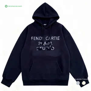 Custom Men's Spring Casual Fleece Knitted High Quality Polyester/Cotton Breathable Plus Size Hoodie with Digital Printed Design